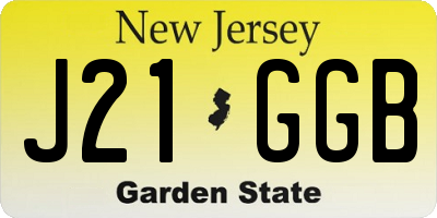 NJ license plate J21GGB