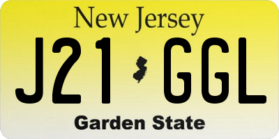 NJ license plate J21GGL