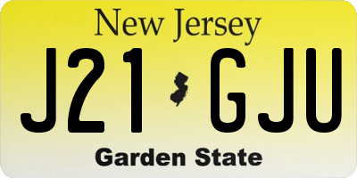 NJ license plate J21GJU