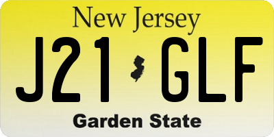 NJ license plate J21GLF