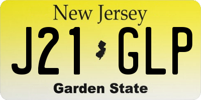 NJ license plate J21GLP