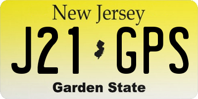NJ license plate J21GPS
