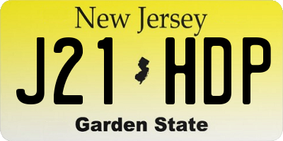 NJ license plate J21HDP