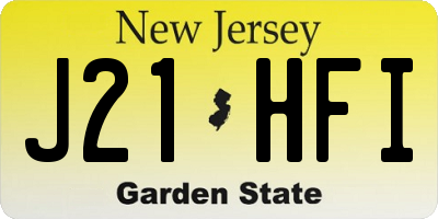 NJ license plate J21HFI