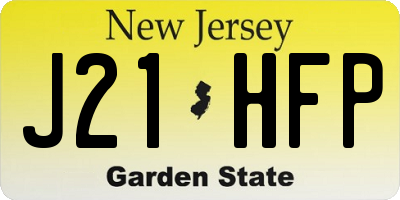 NJ license plate J21HFP