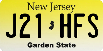 NJ license plate J21HFS