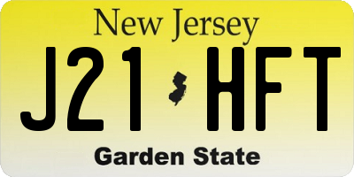 NJ license plate J21HFT
