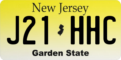 NJ license plate J21HHC