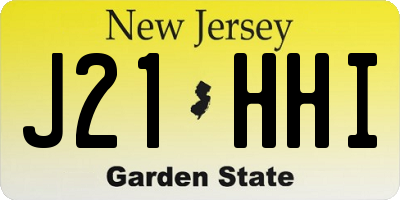 NJ license plate J21HHI