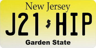 NJ license plate J21HIP