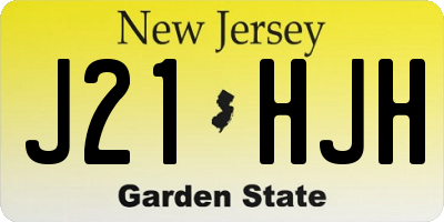 NJ license plate J21HJH