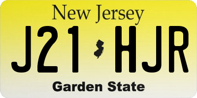 NJ license plate J21HJR