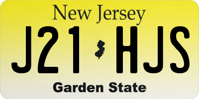 NJ license plate J21HJS