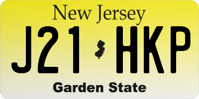 NJ license plate J21HKP