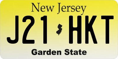 NJ license plate J21HKT