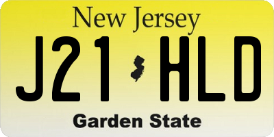NJ license plate J21HLD
