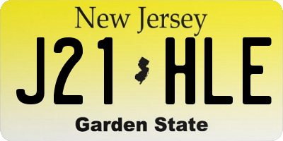 NJ license plate J21HLE
