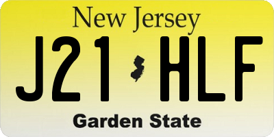 NJ license plate J21HLF