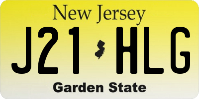 NJ license plate J21HLG