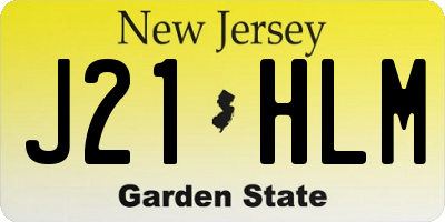 NJ license plate J21HLM