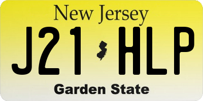NJ license plate J21HLP