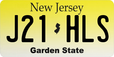 NJ license plate J21HLS