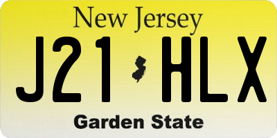 NJ license plate J21HLX