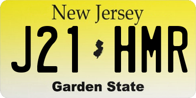 NJ license plate J21HMR