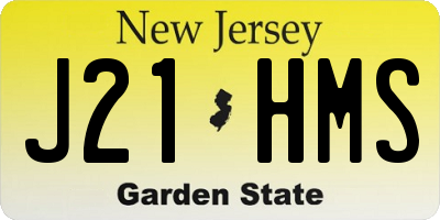 NJ license plate J21HMS