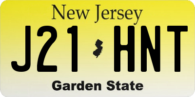 NJ license plate J21HNT