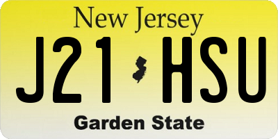 NJ license plate J21HSU