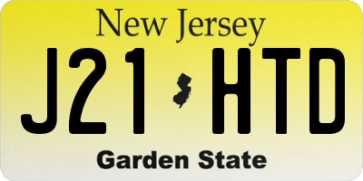 NJ license plate J21HTD