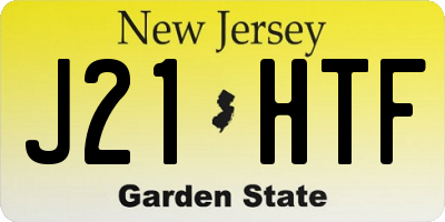 NJ license plate J21HTF