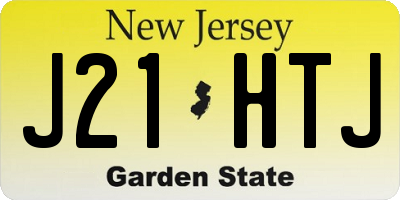 NJ license plate J21HTJ