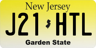 NJ license plate J21HTL