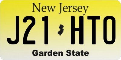 NJ license plate J21HTO