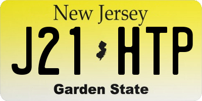 NJ license plate J21HTP
