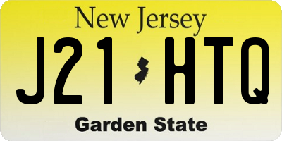 NJ license plate J21HTQ
