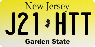 NJ license plate J21HTT