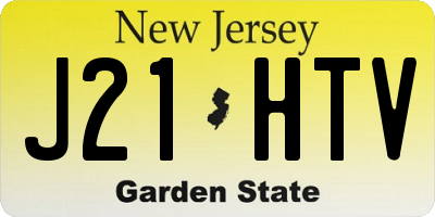 NJ license plate J21HTV