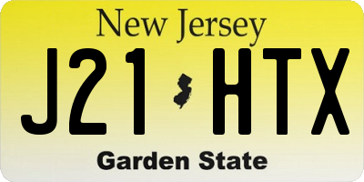 NJ license plate J21HTX