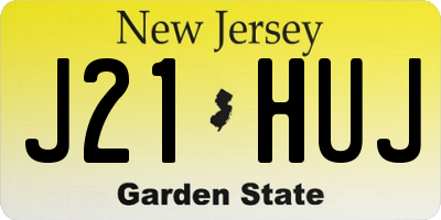 NJ license plate J21HUJ