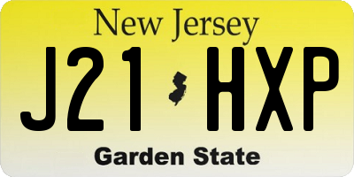 NJ license plate J21HXP