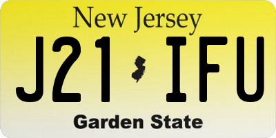 NJ license plate J21IFU
