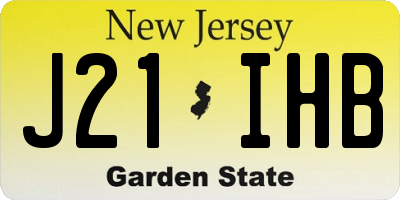 NJ license plate J21IHB
