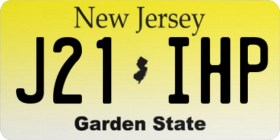 NJ license plate J21IHP
