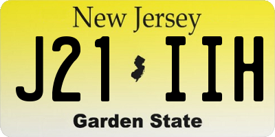 NJ license plate J21IIH