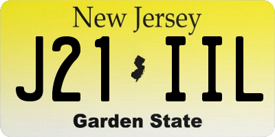 NJ license plate J21IIL