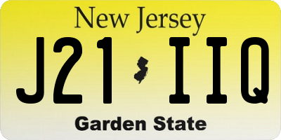 NJ license plate J21IIQ