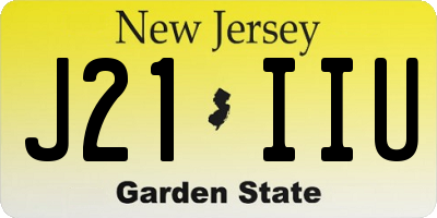 NJ license plate J21IIU